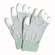 Weiß PU beschichtete Polyester / Nylon Handschuhe